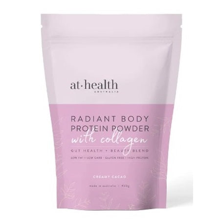 At Health Radiant Body Protein With Collagen Cacao 450g