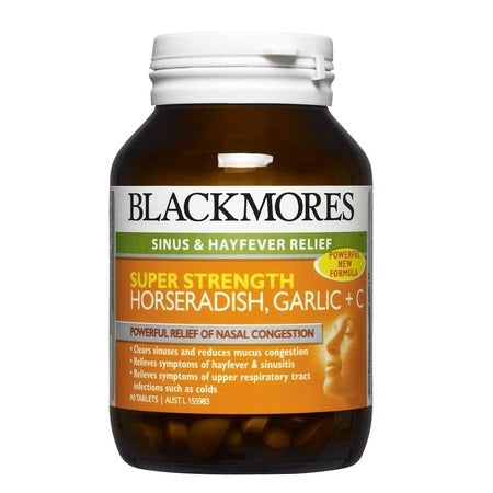 Blackmores Super Strength Horseradish Garlic & C 50Tabs Complex | BLACKMORES