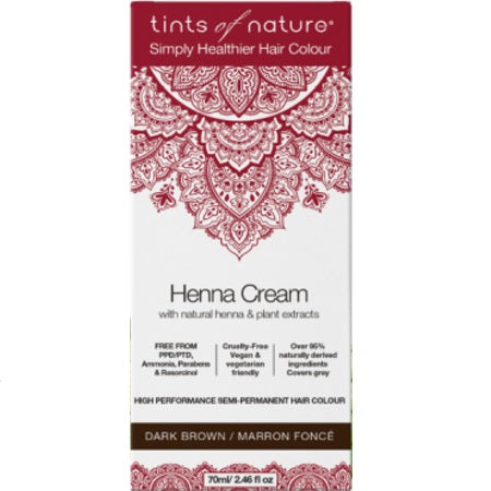 Tints Of Nature Henna Cream Dark Brown 70ml | TINTS OF NATURE