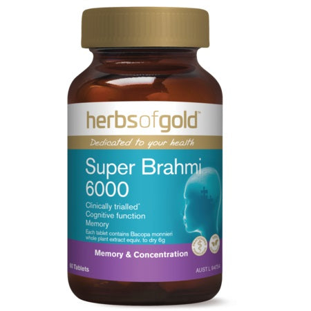 Herbs of Gold Super Brahmi 6000 60tabs Bacopa | HERBS OF GOLD
