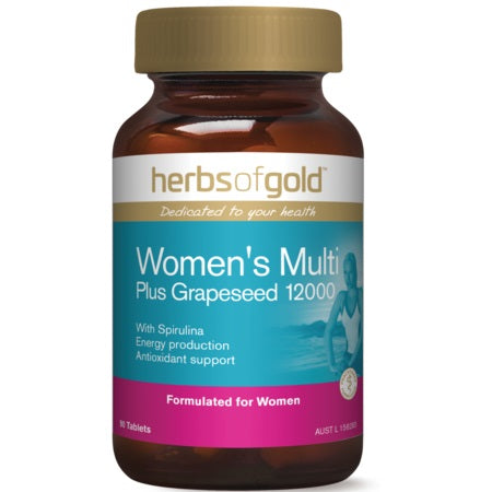 Herbs of Gold Women's Multi Plus Grapeseed 12000 90tabs | HERBS OF GOLD