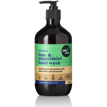 Simply Clean Australian Lime And Pepermint Hand Wash 500ml
