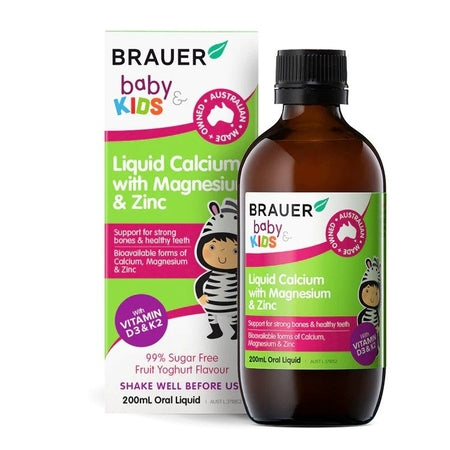 Brauer Baby & Kids Liquid Calcium With Magnesium & Zinc 200ml