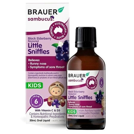 Brauer Sambucus Black Elderberry Little Sniffles for Kids 50ml