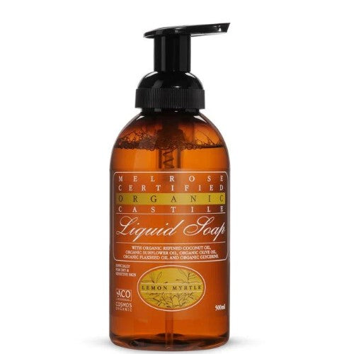 Melrose Organic Lemon Myrtle Castile Soap Pump 500ml