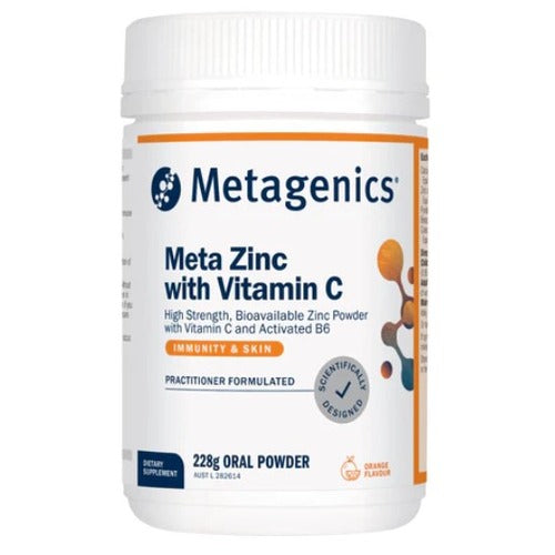 Metagenics Meta Zinc With Vitamin C Orange 228g