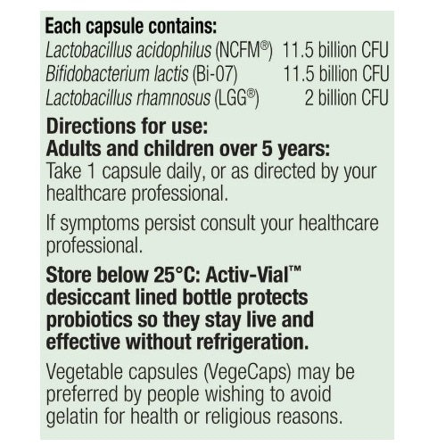 Metagenics Ultra Flora Balance Dairy Free Probiotic 60Caps