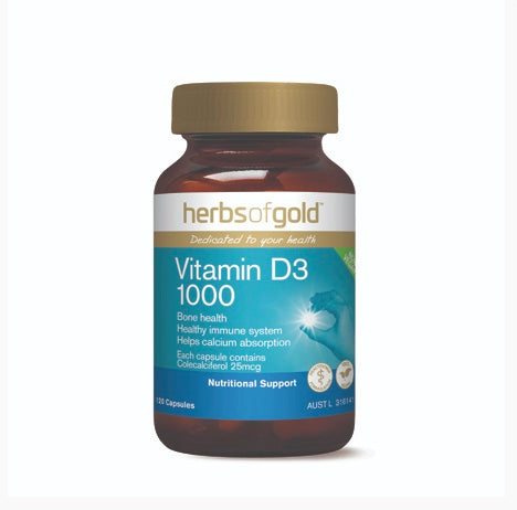 Herbs of Gold Vitamin D3 1000 120caps Vitamin D3