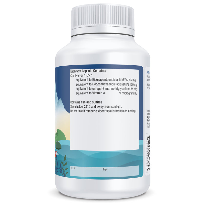 Nordic Naturals Arctic Cod Liver Oil Lemon 180Caps Fish Oils