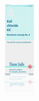 Schuessler Salts - Kalium Chloride 6X (no.4) 200Tabs Potassium (K) - Kalium