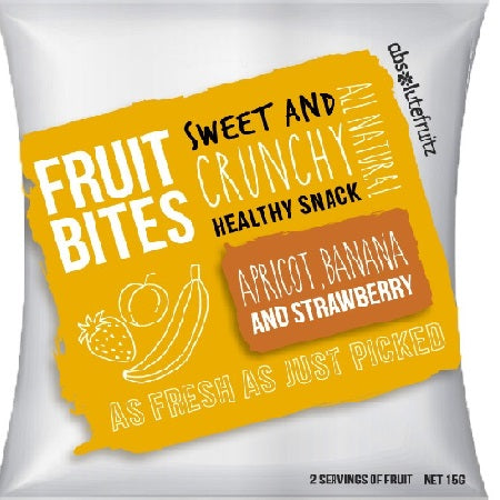 Absolute Fruitz Fruit Bites Apricot Banana Strawberry 15g