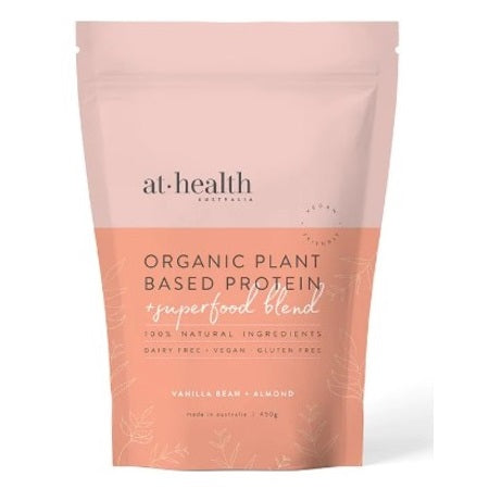 At Health Organic Plant Based Protein Vanilla & Almond 450g
