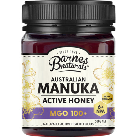 Barnes Naturals Australian Manuka Active Honey Mgo 100+ Npa 6+ 500g