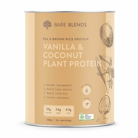 Bare Blends Vanilla & Coconut Plant Protein 500g