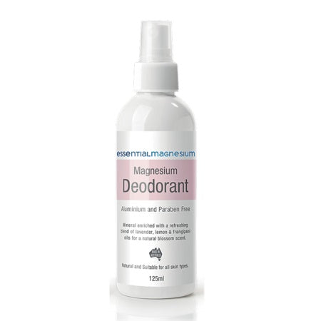 Essential Magnesium Magnesium Deodorant Pink Blossom Scent 125ml | ESSENTIAL MAGNESIUM