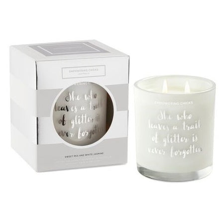 Empowering Chicks Sweet Pea And White Jasmine Soy Candle 370g