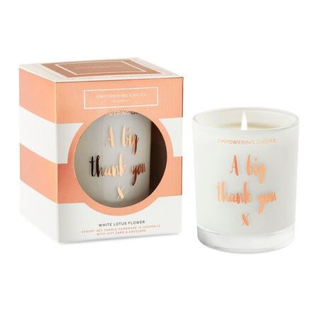 Empowering Chicks White Lotus Flower Soy Candle 180g