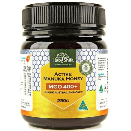 Hab Shifa Active Manuka Honey Mgo 400+ Unique Australian Honey 250g