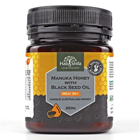 Hab Shifa Manuka Honey With Black Seed Oil MGO30+ 250g