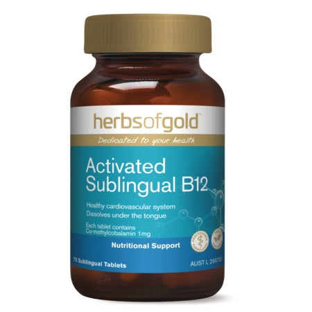 Herbs of Gold Activated Sublingual B12 75tabs Active Vitamin B12 | HERBS OF GOLD