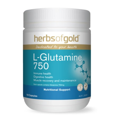 l-glutamine 750 120vcaps | HERBS OF GOLD