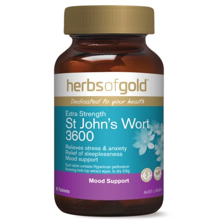 Herbs of Gold Extra Strength St Johns Wort 3600 30tabs St John's Wort | HERBS OF GOLD
