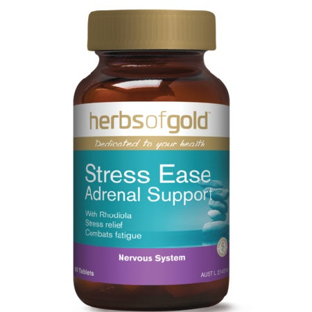 STRESS EASE ADRENAL SUPPORT 60Tabs complex | HERBS OF GOLD