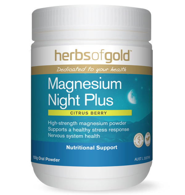 Herbs of Gold Magnesium Night Plus -  Citrus Berry300g
