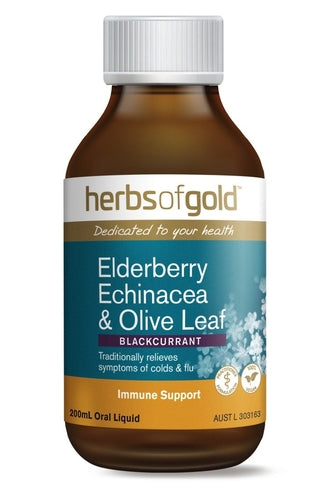 Herbs of Gold Elderberry Echinacea & Olive Leaf 100ml Complex