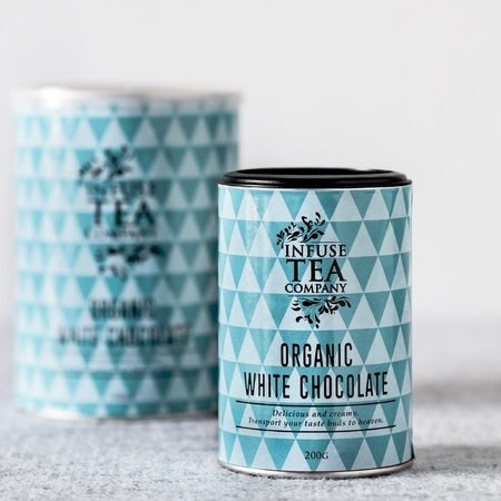 Infuse Tea Organic White Drinking Chocolate Tin 200g | INFUSE TEA COMPANY