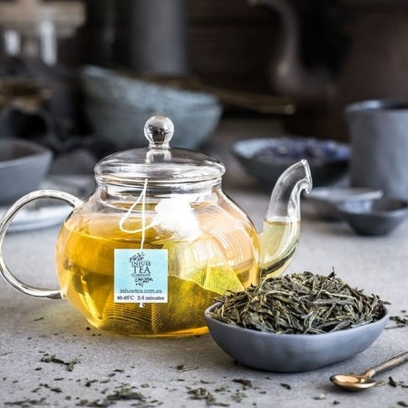 Infuse Tea Organic Green Sencha Loose Leaf Tea 100g | INFUSE TEA COMPANY