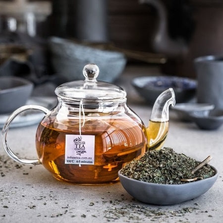 organic peppermint loose leaf tea 50g | INFUSE TEA COMPANY