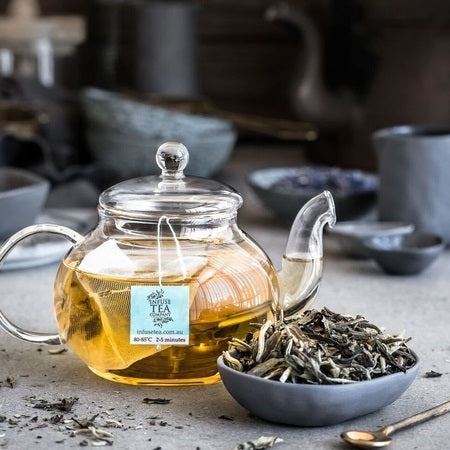 Infuse Tea Pai Mu Tan Loose Leaf Tea 100g | INFUSE TEA COMPANY