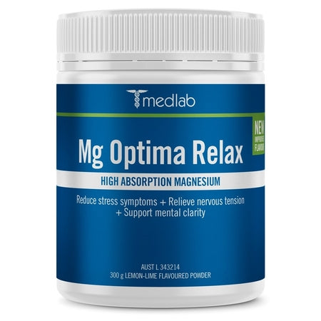 Medlab Mg Optima Relax Lemon & Lime 300g