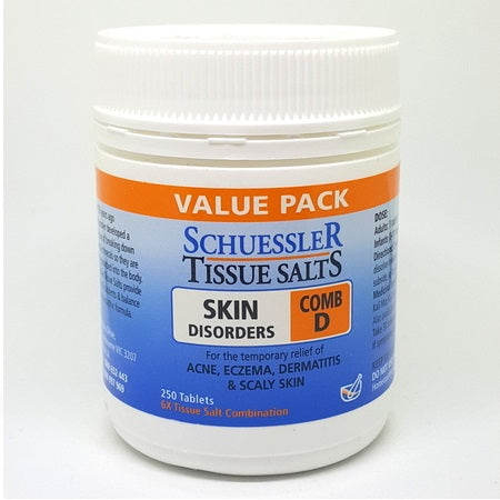 comb d (skin disorders) 250tabs | SCHUESSLER TISSUE SALTS