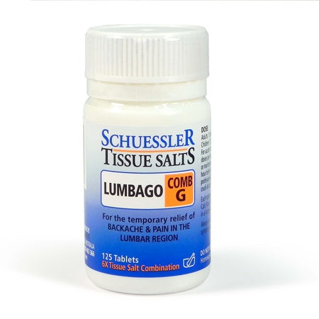 COMB G (LUMBAGO) 125Tabs | SCHUESSLER TISSUE SALTS
