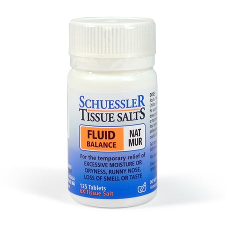 Schuessler Tissue Salts Nat Mur 6X (Fluid Balance) 125Tabs | SCHUESSLER TISSUE SALTS