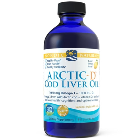 Nordic Naturals Arctic-D Cod Liver Oil Lemon 237ml Fish Oils