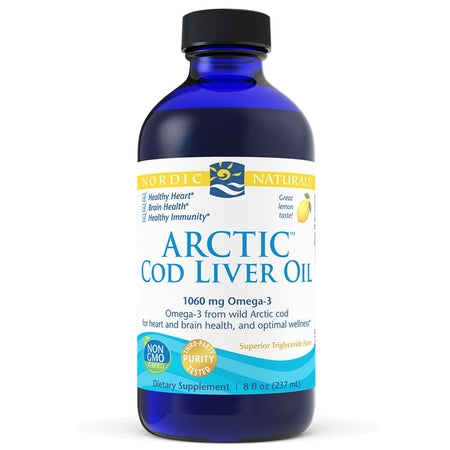 Nordic Naturals Arctic Cod Liver Oil Lemon  237ml Fish Oils