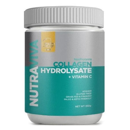 Nutraviva Flavoured Collagen Hydrolysate + Vit C Lemon 350g