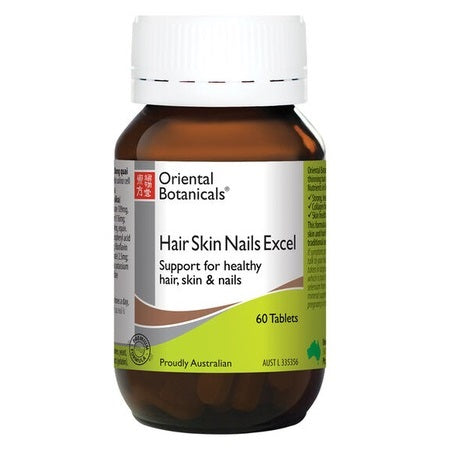 Oriental Botanicals Hair Skin Nails Excel 60Tabs Complex