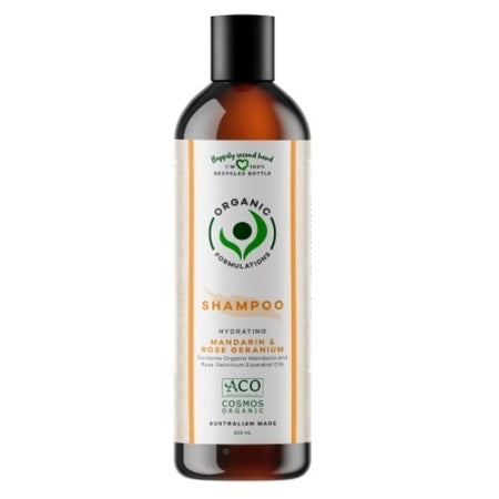 Organic Formulations Mandarin And Rose Geranium Shampoo 500ml