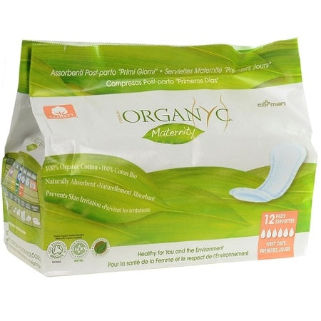 Organyc Organic Maternity Pads 12Pk | ORGANYC