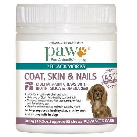 Paw Coat, Skin & Nails Multivitamin Chews 300g