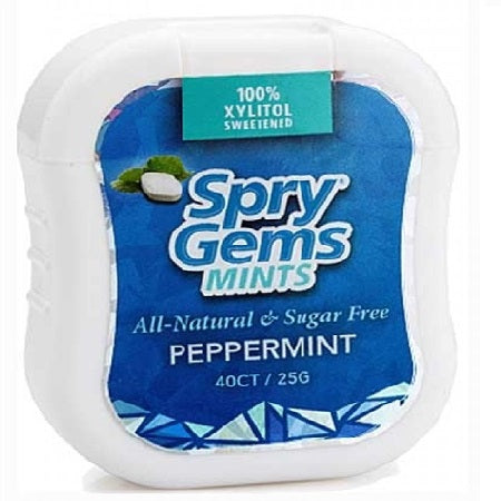 spry gems mints peppermint 25g 6pk | SWEETLIFE
