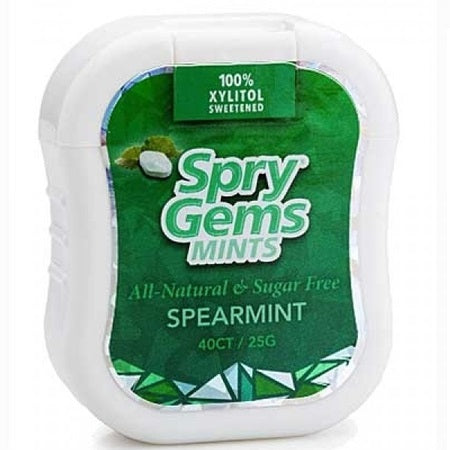 spry gems mints spearmint 25g 6pk | SWEETLIFE