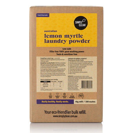 Simply Clean Australian Lemon Myrtle Laundry Powder 4Kg BOX