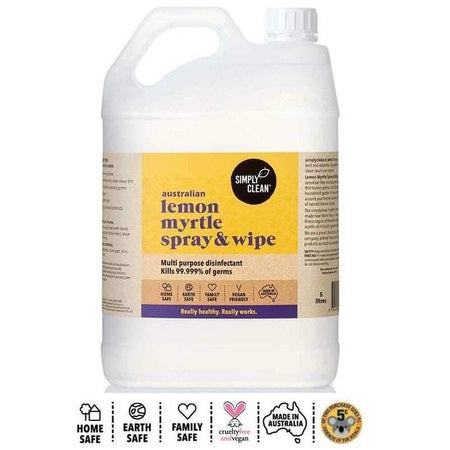 Simply Clean Australian Lemon Myrtle Spray & Wipe 5L