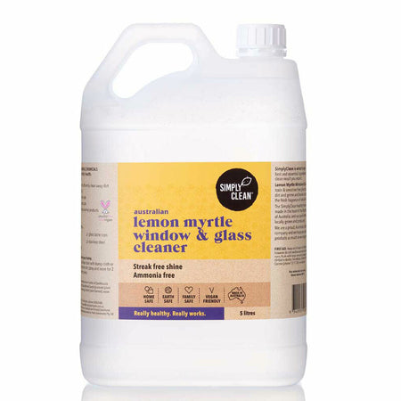 Simply Clean Australian Lemon Myrtle Window & Glass Cleaner 5L